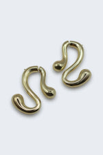S-Bend Earrings 18K Gold Plating