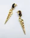 Screw It Shell Earrings Tiger's Eye 18K Gold Plating