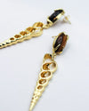 Screw It Shell Earrings Tiger's Eye 18K Gold Plating