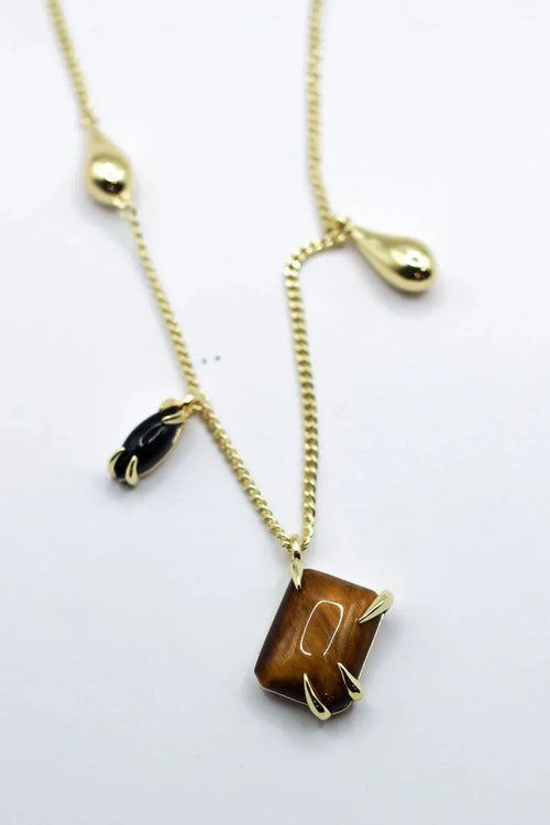 It’s Complicated Gemstone Necklace 18K Gold Plating