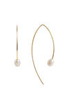 Pearl Curve Earrings Gold