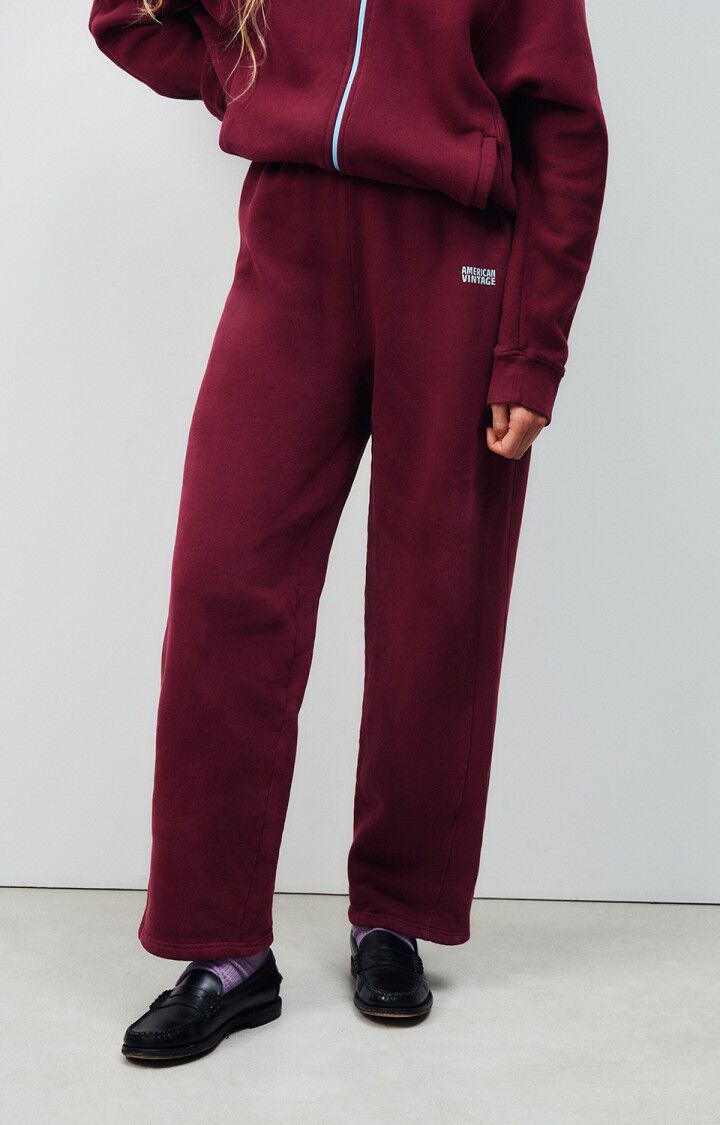 Izubird Wide Leg Joggers Vintage Burgundy