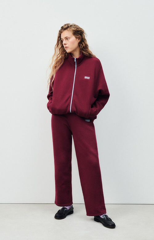 Izubird Wide Leg Joggers Vintage Burgundy