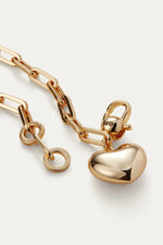 Puffy Heart Bracelet Gold
