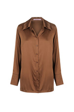 Jules Classic Silk Shirt Walnut