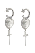 Juliet Earrings Crystal Silver
