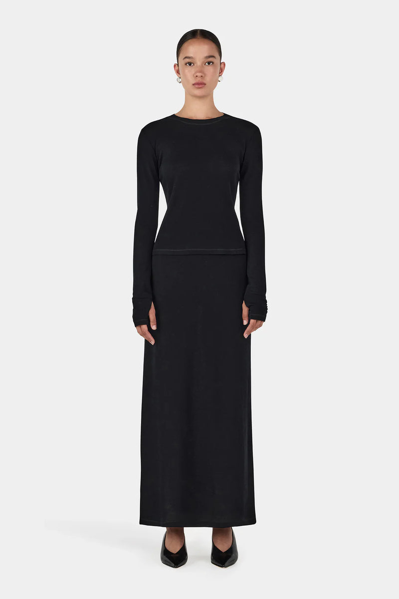 Gerard Wool Skirt Black