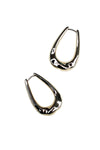 Hammered Long Hoops 18K Gold Plating
