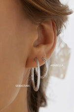 Sebastian Silver Hoop Earrings