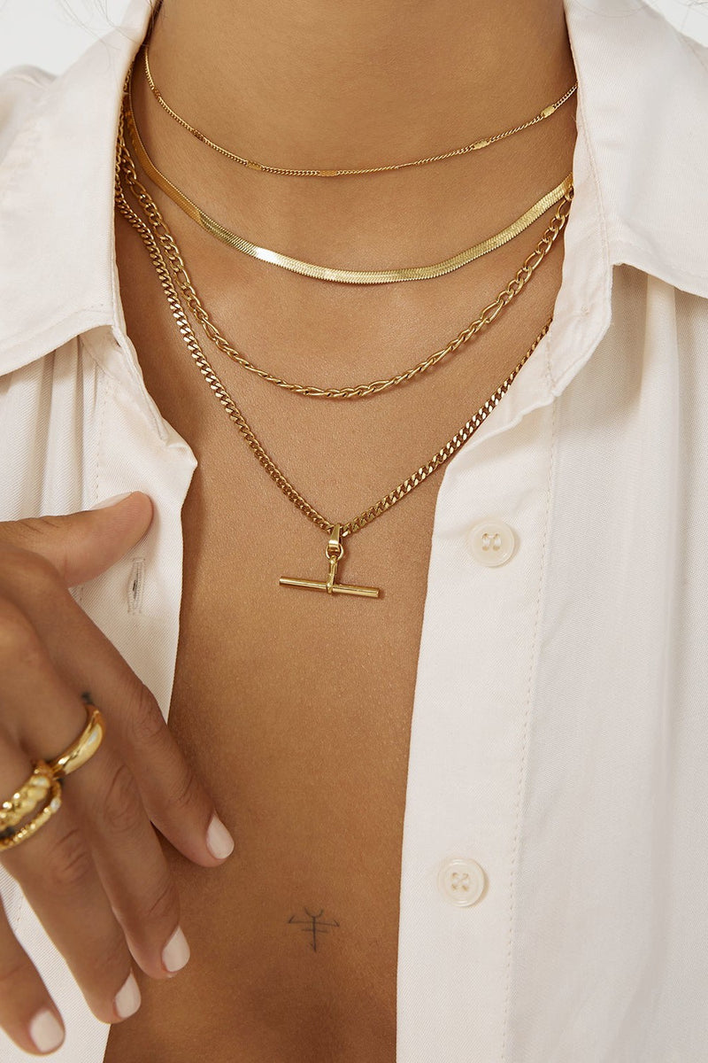 Marcella Double Stack Gold Necklace