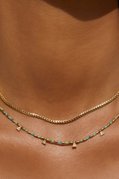 Natalia Gold Necklace Ocean