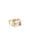 Crystal Cocktail Ring Gold