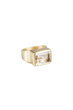 Crystal Cocktail Ring Gold