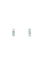 Blue Opal Crystal Huggies
