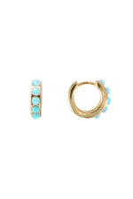 Blue Opal Crystal Huggies