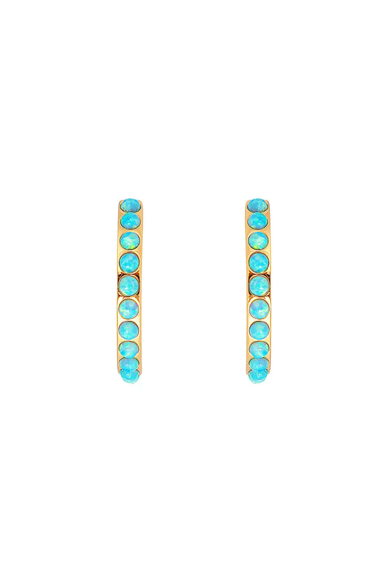 Blue Opal Crystal Maxi Hoops