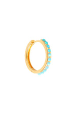 Blue Opal Crystal Maxi Hoops