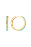 Blue Opal Crystal Maxi Hoops