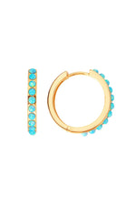 Blue Opal Crystal Maxi Hoops