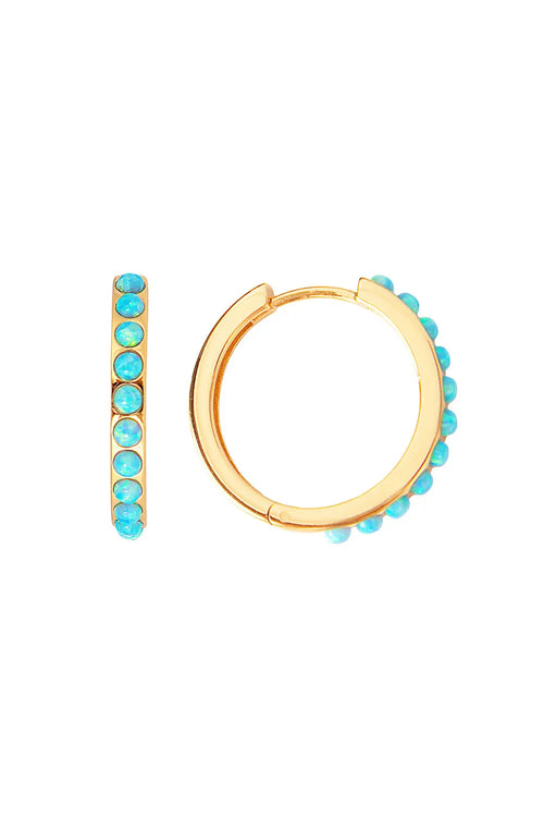 Blue Opal Crystal Maxi Hoops
