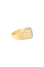 Green Agate Cocktail Ring Gold