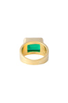 Green Agate Cocktail Ring Gold