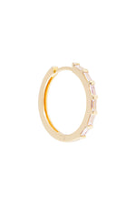 Crystal Baguette Maxi Hoops Gold