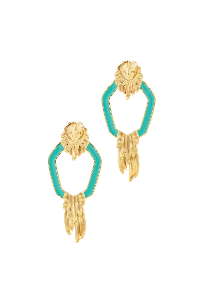 Madame Macaw Earrings Gold