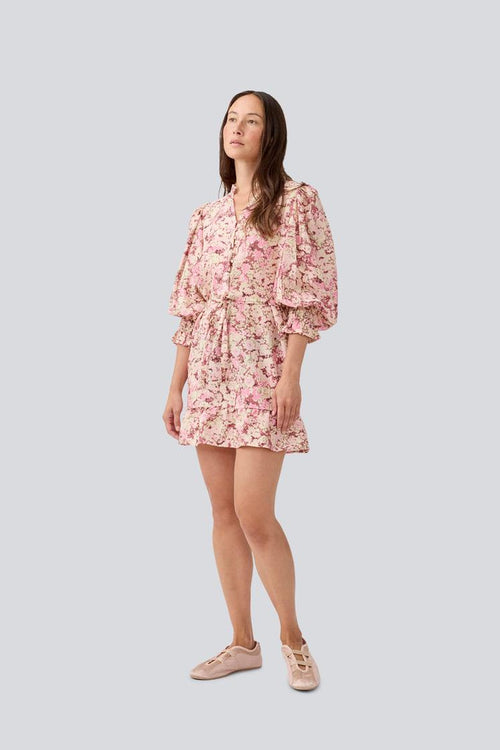 Melia Print LS Dress Pink Blossom