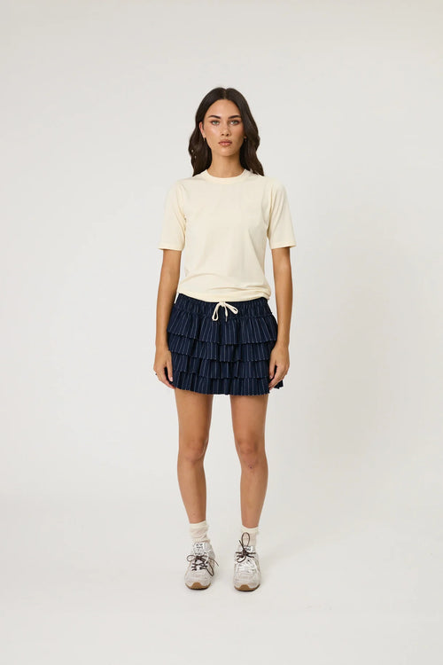 Rory Mini Skirt Midnight Stripe