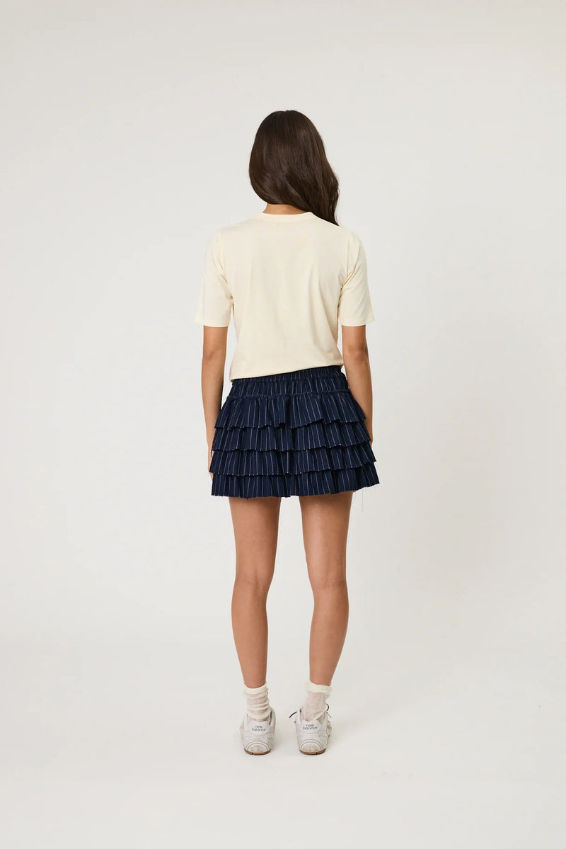 Rory Mini Skirt Midnight Stripe