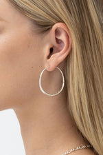 Momento Large Hoops Silver