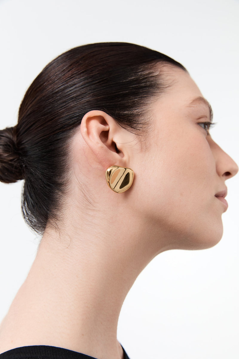 Carmen Dome Earrings Gold