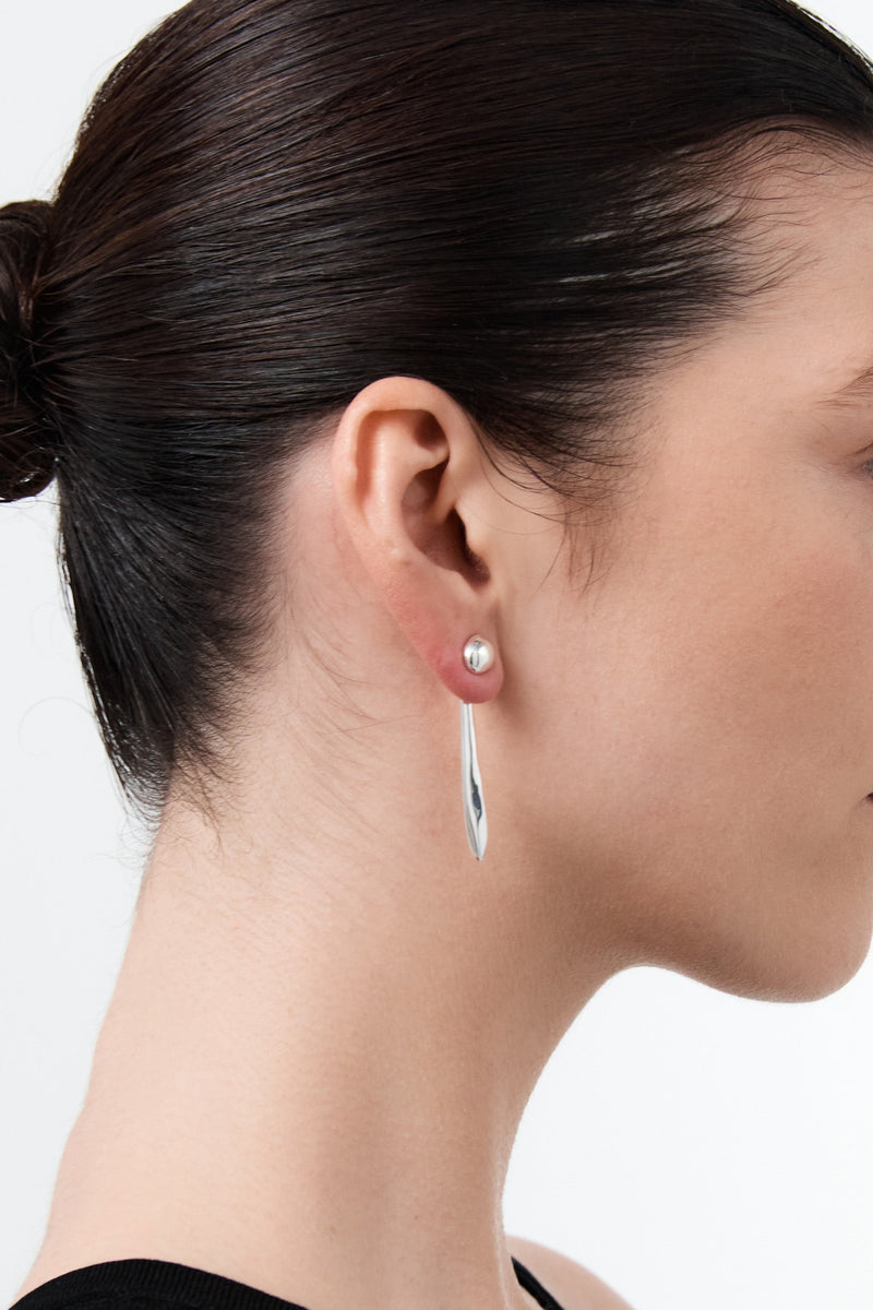 Verso Drop Earrings Silver