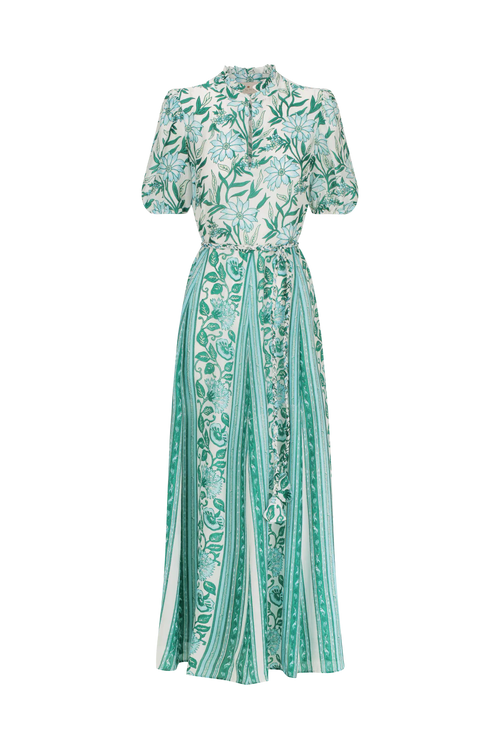 Oceanus Dress Spring Daisy Light Blue