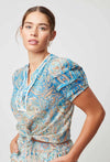 Ravello Cotton Silk Top in Capri Paisley Print