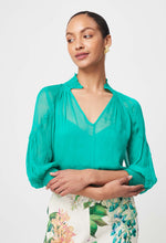 Lane Viscose Chiffon Blouse in Bay Green