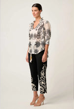 Oleander Cotton Silk Shirred Blouse in Imperial Stone