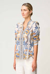 Calantha Cotton Silk Shirt in Golden Medina