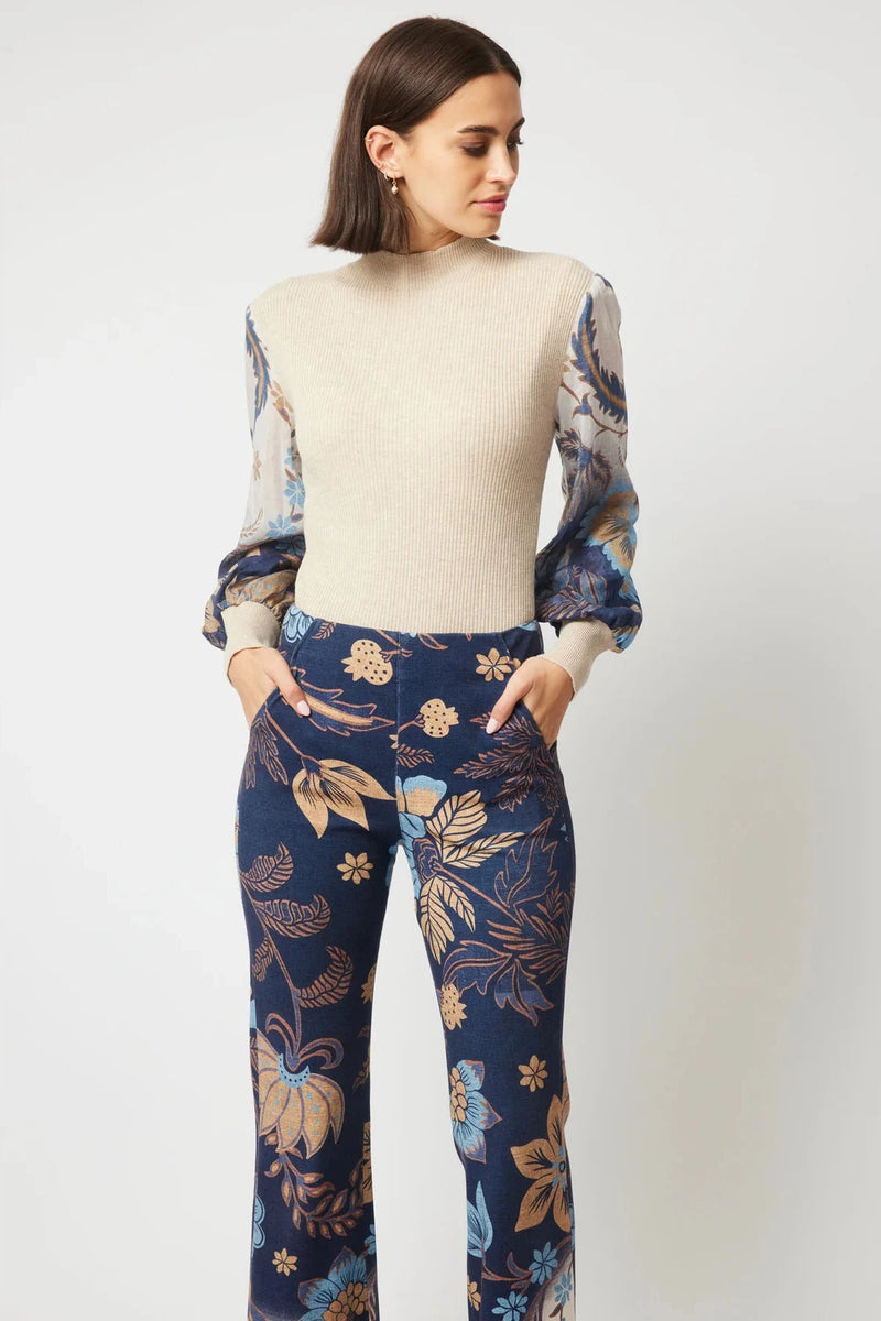 Getty Ponte Pants in Lotus Flower