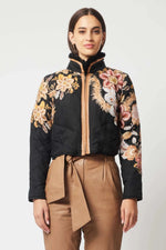 Empress Cupro Viscose Cropped Bomber Jacket