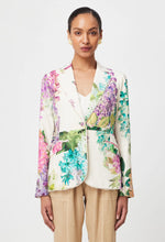 Bahia Stretch Linen Viscose Blazer in  Wisteria Alba