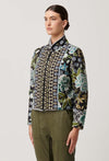 Rylie Reversible Print & Faux Fur Jacket in Dahlia Fields