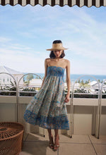 Antigua Cotton Silk Skirt in Capri Paisley Print