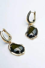 Bean Charm Earrings 18K Gold Plating