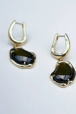 Bean Charm Earrings 18K Gold Plating