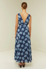 Viola Dress Blue Hibiscus