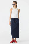 Stretch Twill Pull on Skirt Ink/ White