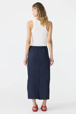 Stretch Twill Pull on Skirt Ink/ White