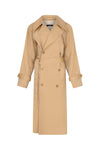 Longerline Gabardine Trench Tan